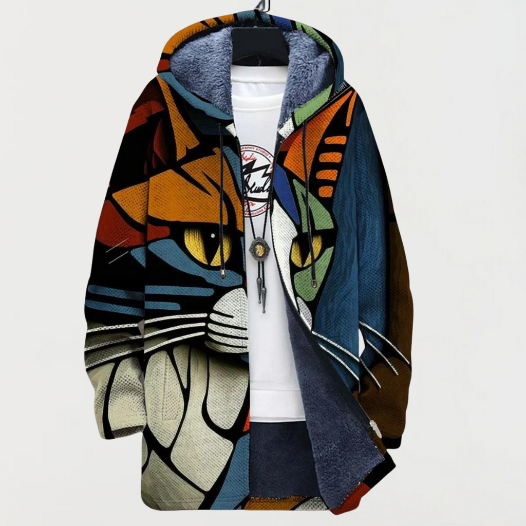 ZOE | PRINTED HOODED CARDIGAN