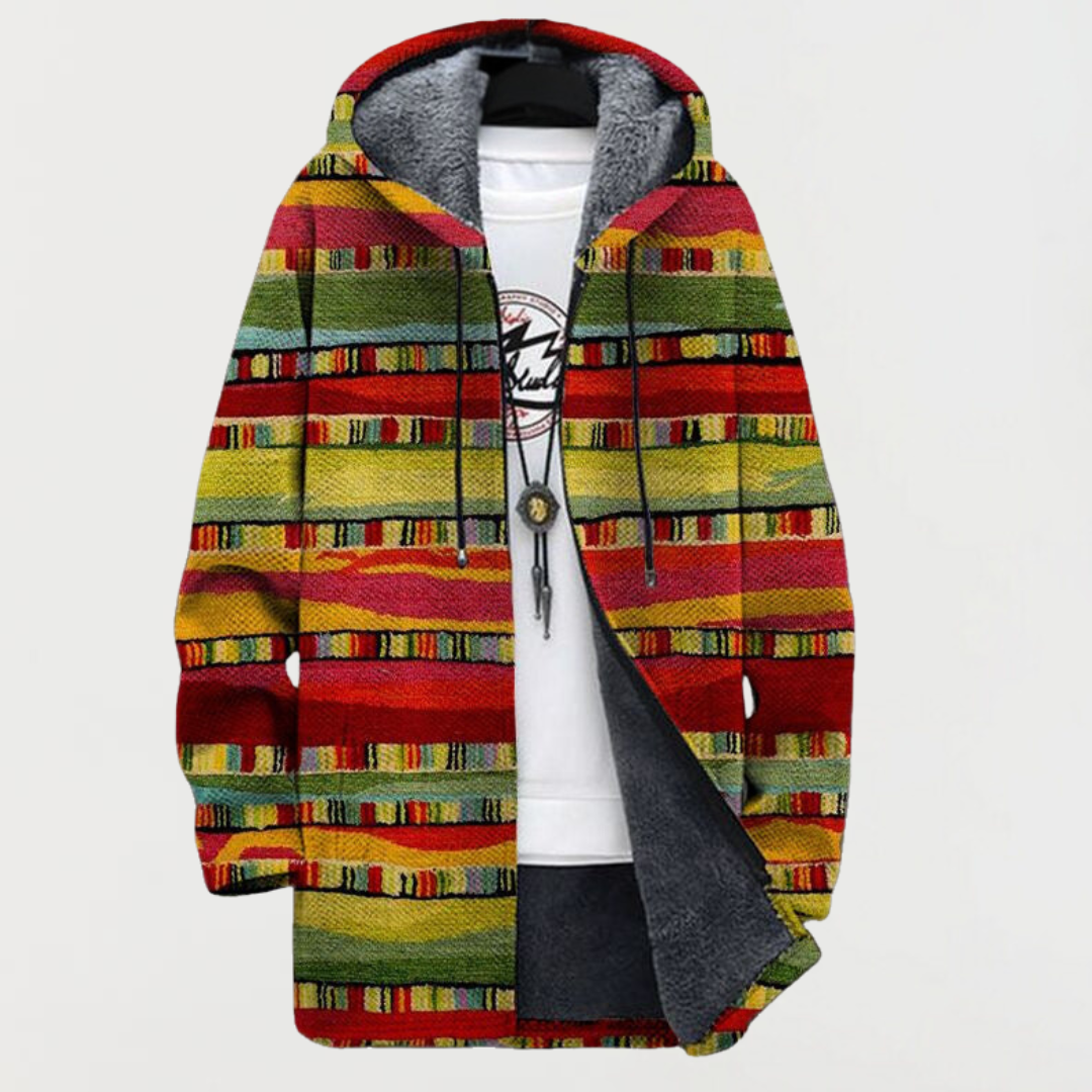 XANTHE | STRIPED HOODED TROUSERS