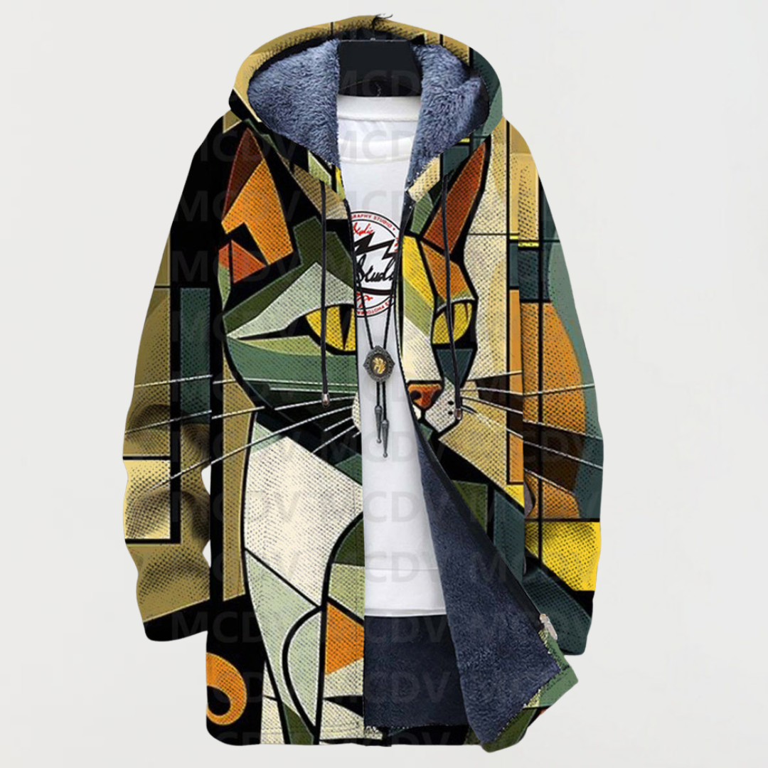 WINIFRED | GEOMETRIC HOODED CARDIGAN