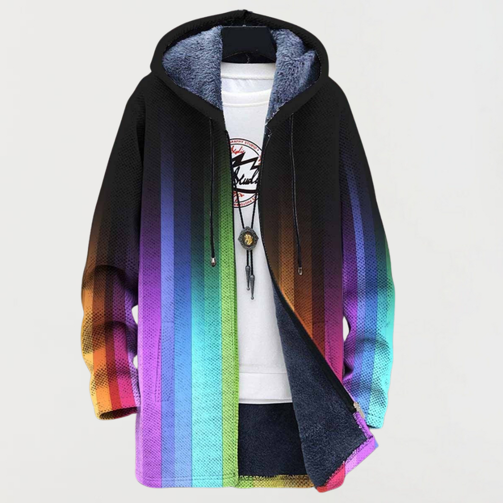 MÁIRE | STRIPED HOODED COAT