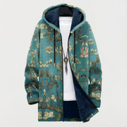 Eimear | Artistic Coat With Flower Design