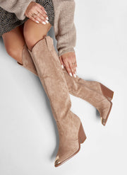 Genevra high western boots in khaki
