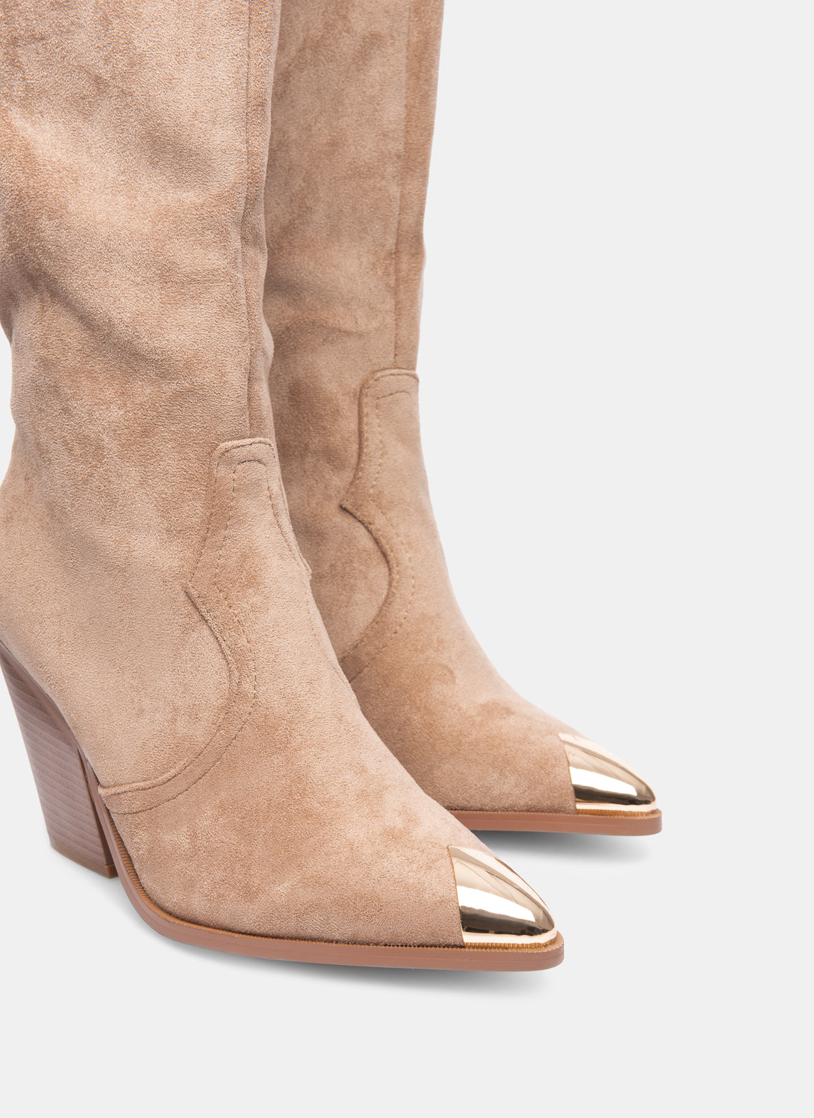 Genevra high western boots in khaki