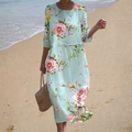 CHIQUE | SUMMER PRINTED FLOWING DRESS