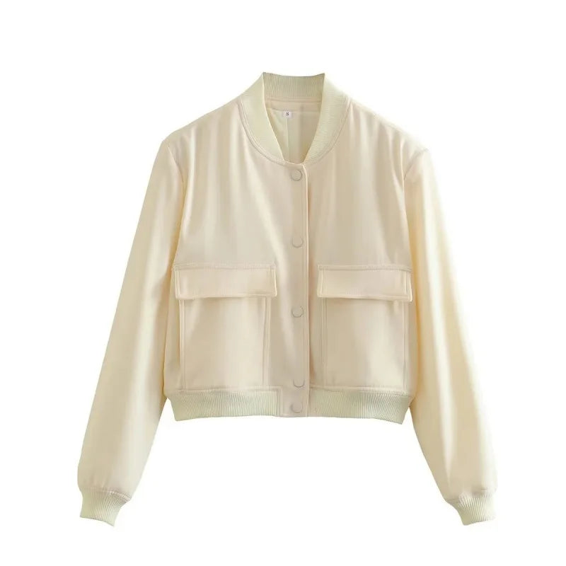 Pam | Cropped Button-Front Jacket