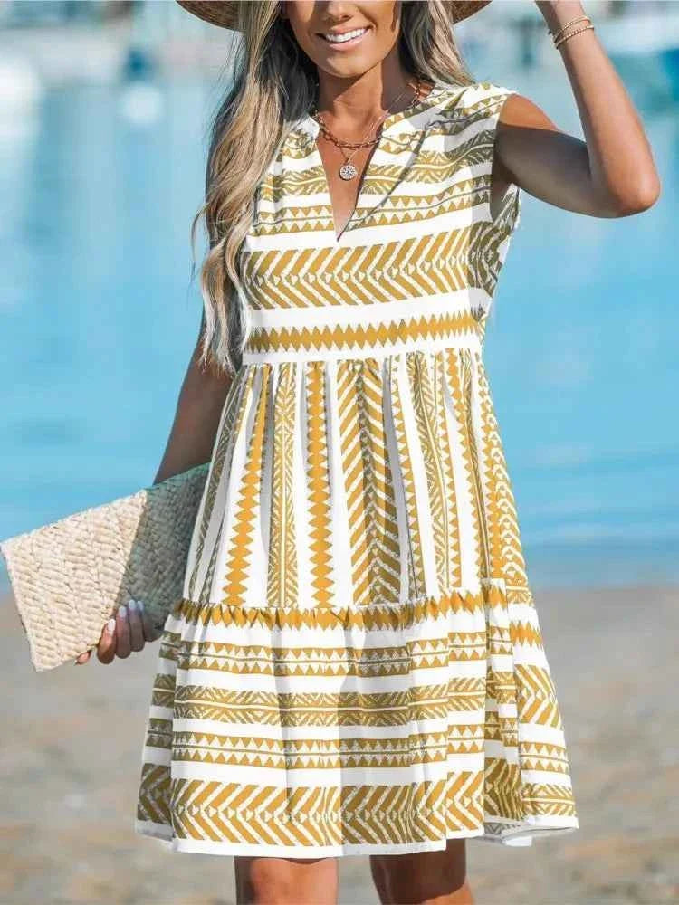 KATRINA | GEOMETRIC A-LINE DRESS