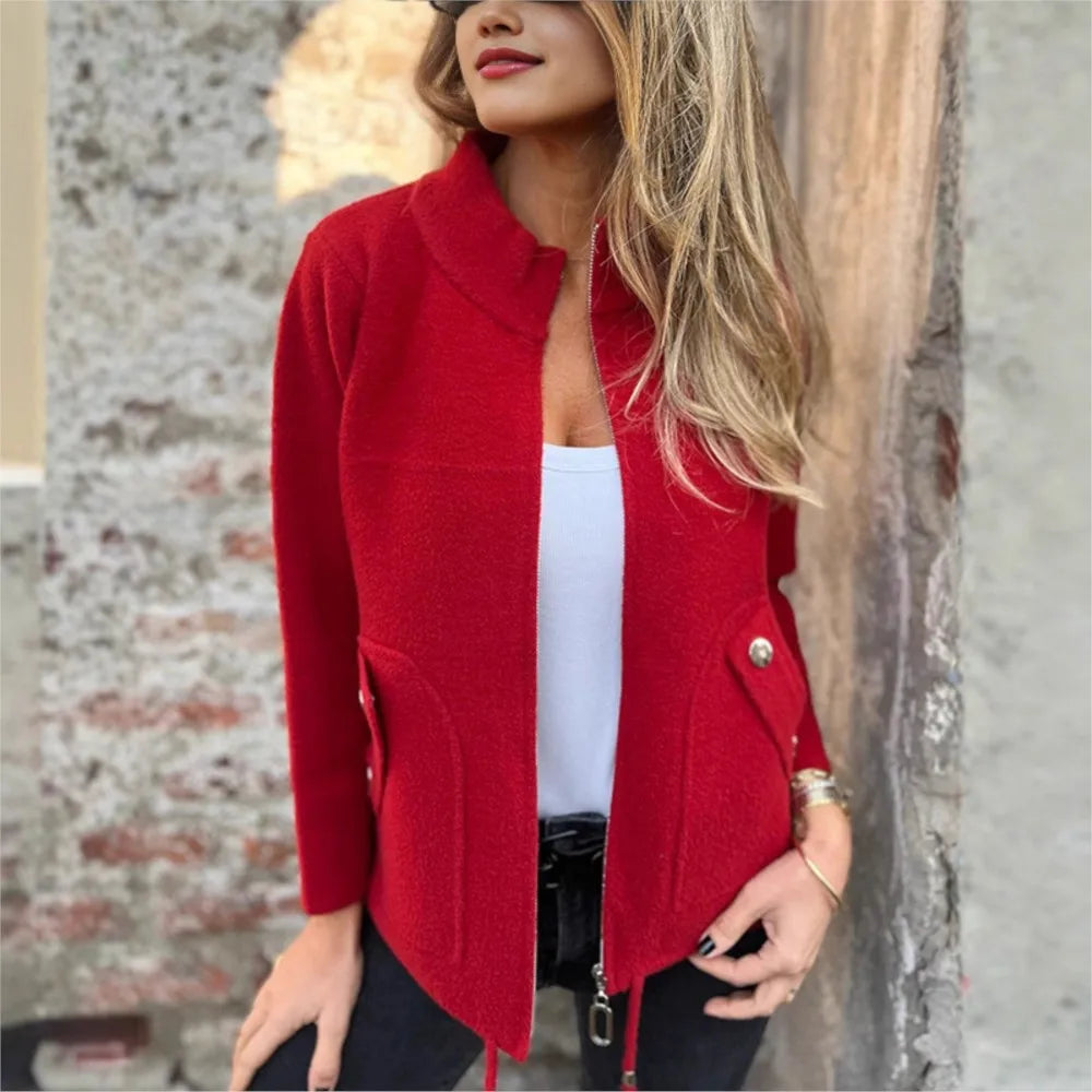 Angie | High-Collar Zip Jacket