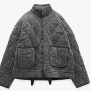 Haydee | Stand-Collar Quilted Zip Jacket