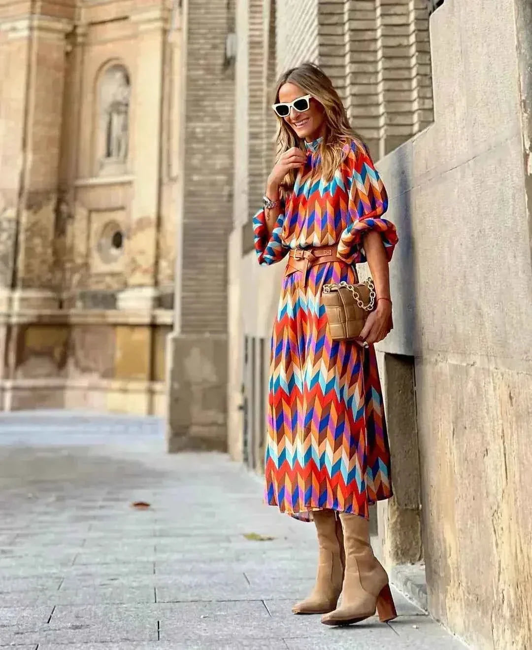 Cassandra | Vibrant Geometric Dress