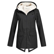 Morwenna | Long Fleece-Lined Hooded Parka in Khaki