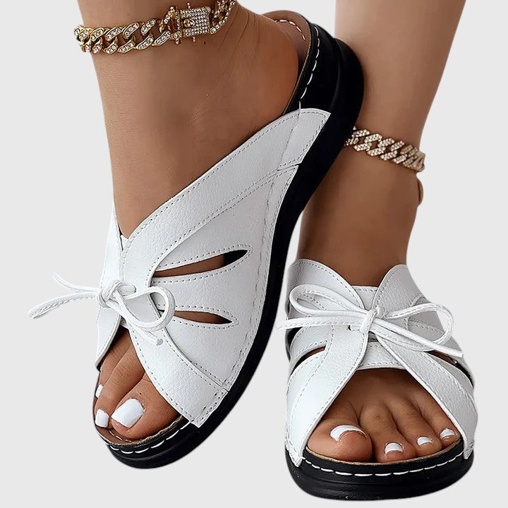 Darcy | Chic Step-In Sandals With Bow
