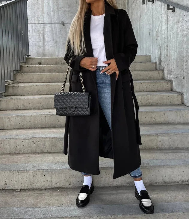Becca | Double-Breasted Long Coat