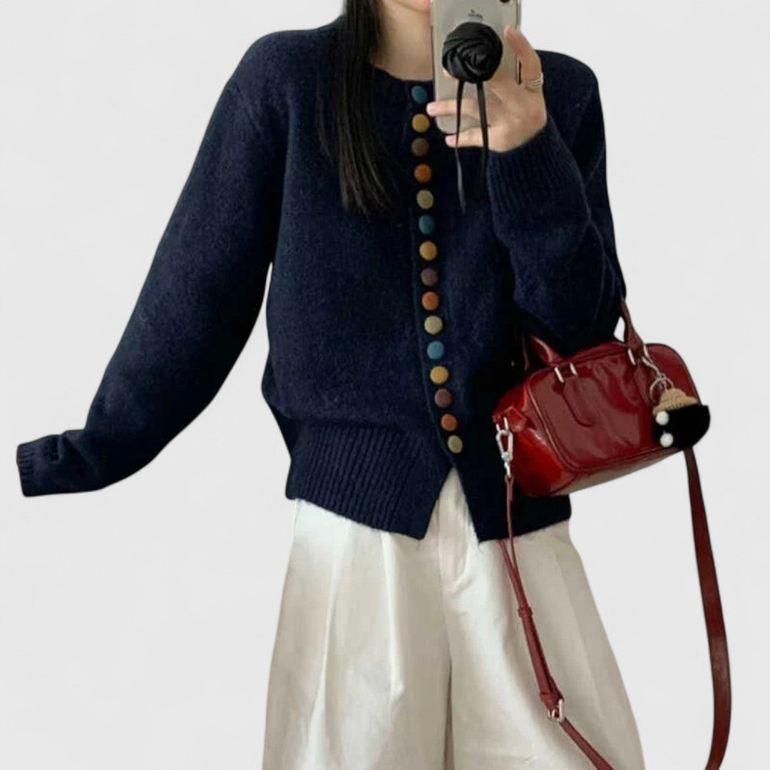 Annice | Multicoloured-Button Cardigan