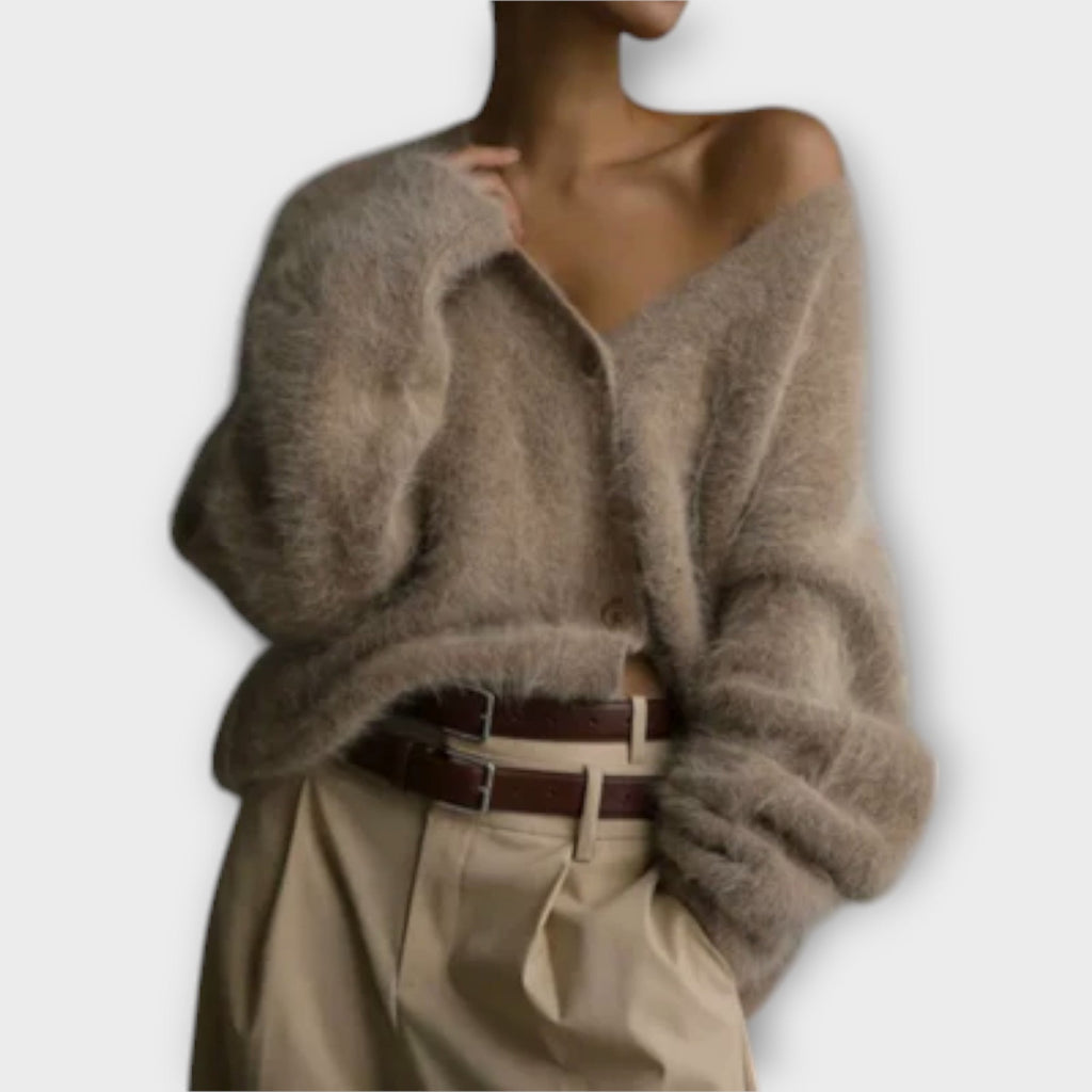 DAHLIA | V-NECK OVERSIZED CARDIGAN