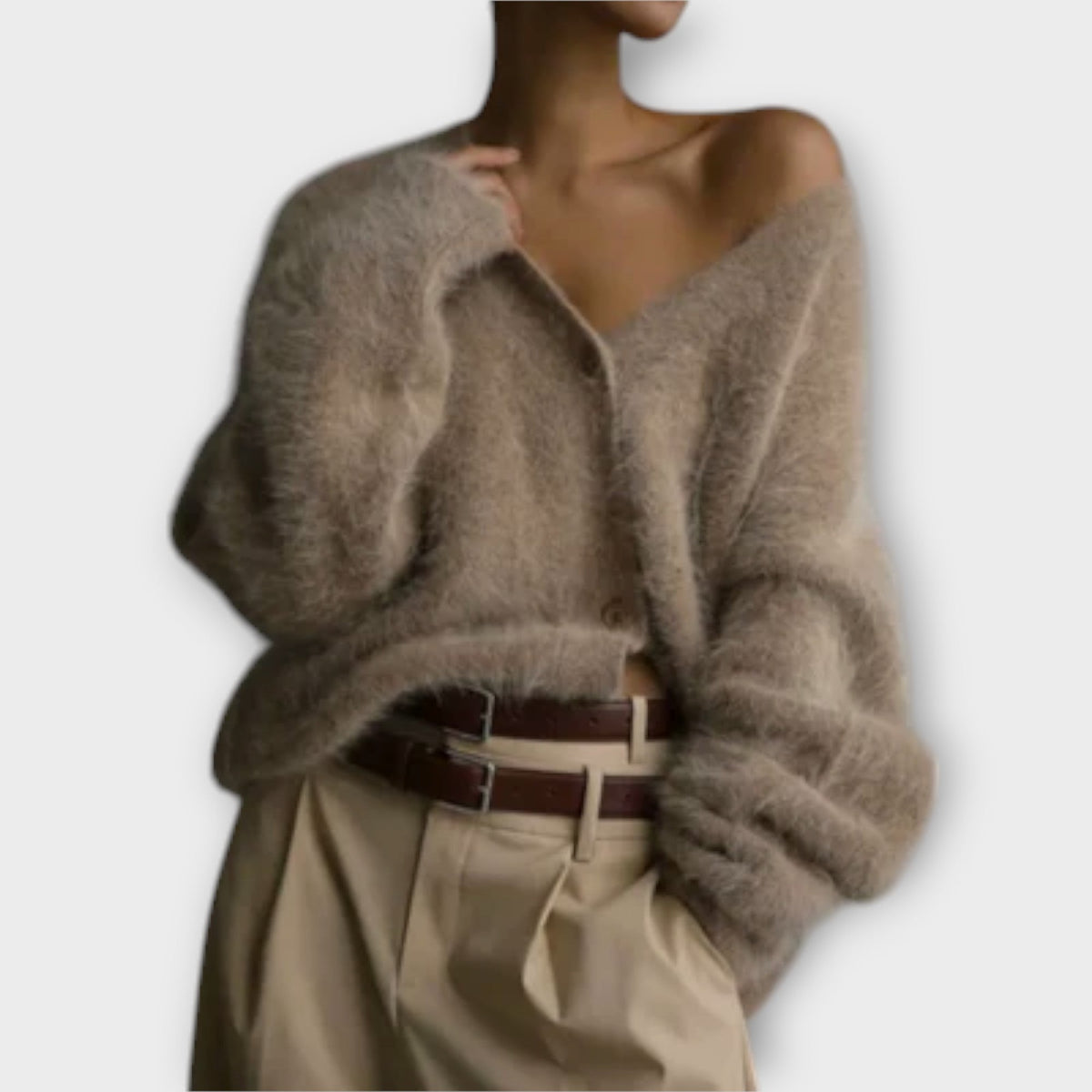 DAHLIA | V-NECK OVERSIZED CARDIGAN