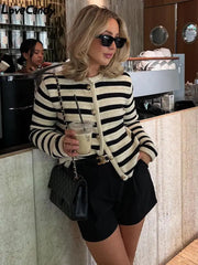 Mckenzi | Striped Open-Front Cardigan