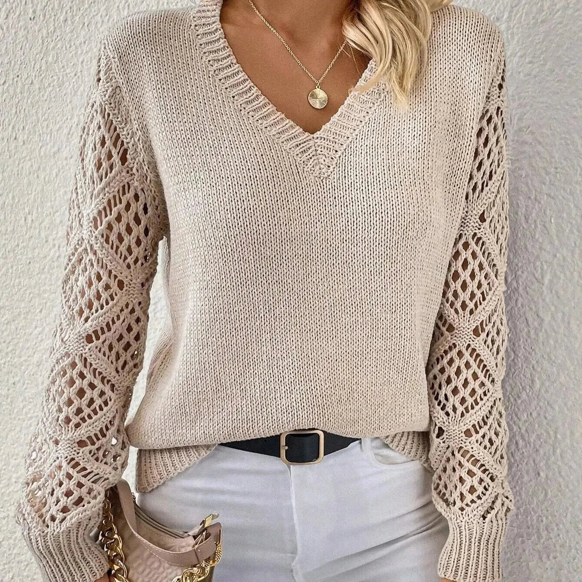 Tirzah | Open-Knit Sleeve Jumper