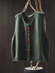 Yuridia | Button-Front Knit Vest