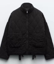 Haydee | Stand-Collar Quilted Zip Jacket