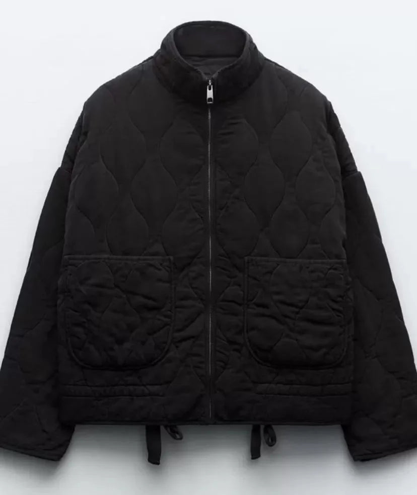 Haydee | Stand-Collar Quilted Zip Jacket