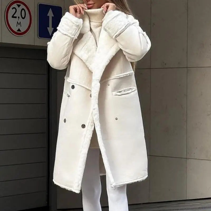 Gigi | Textured Double-Breasted Coat
