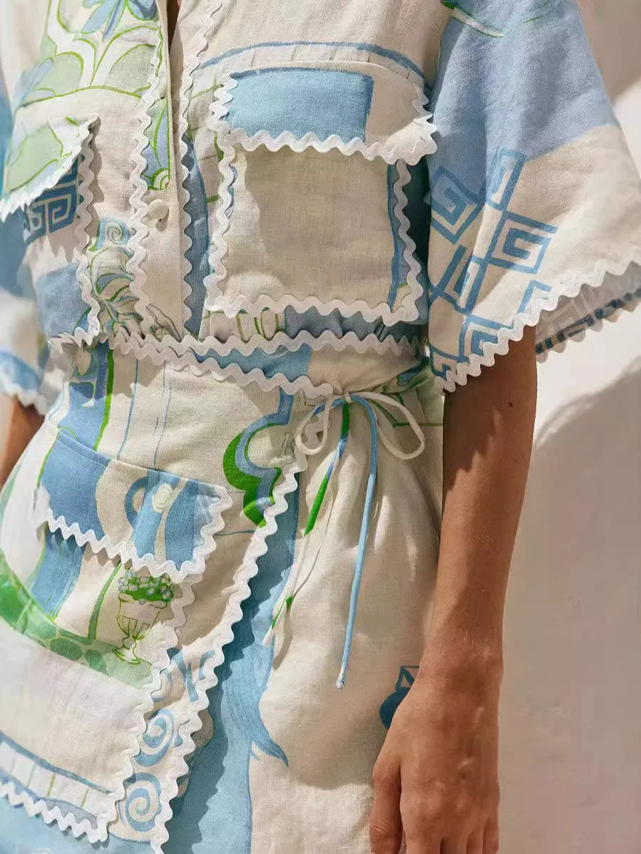 SOLENE | PATCHWORK SHORT-SLEEVE CO-ORD SET