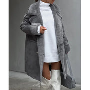 Gigi | Textured Double-Breasted Coat