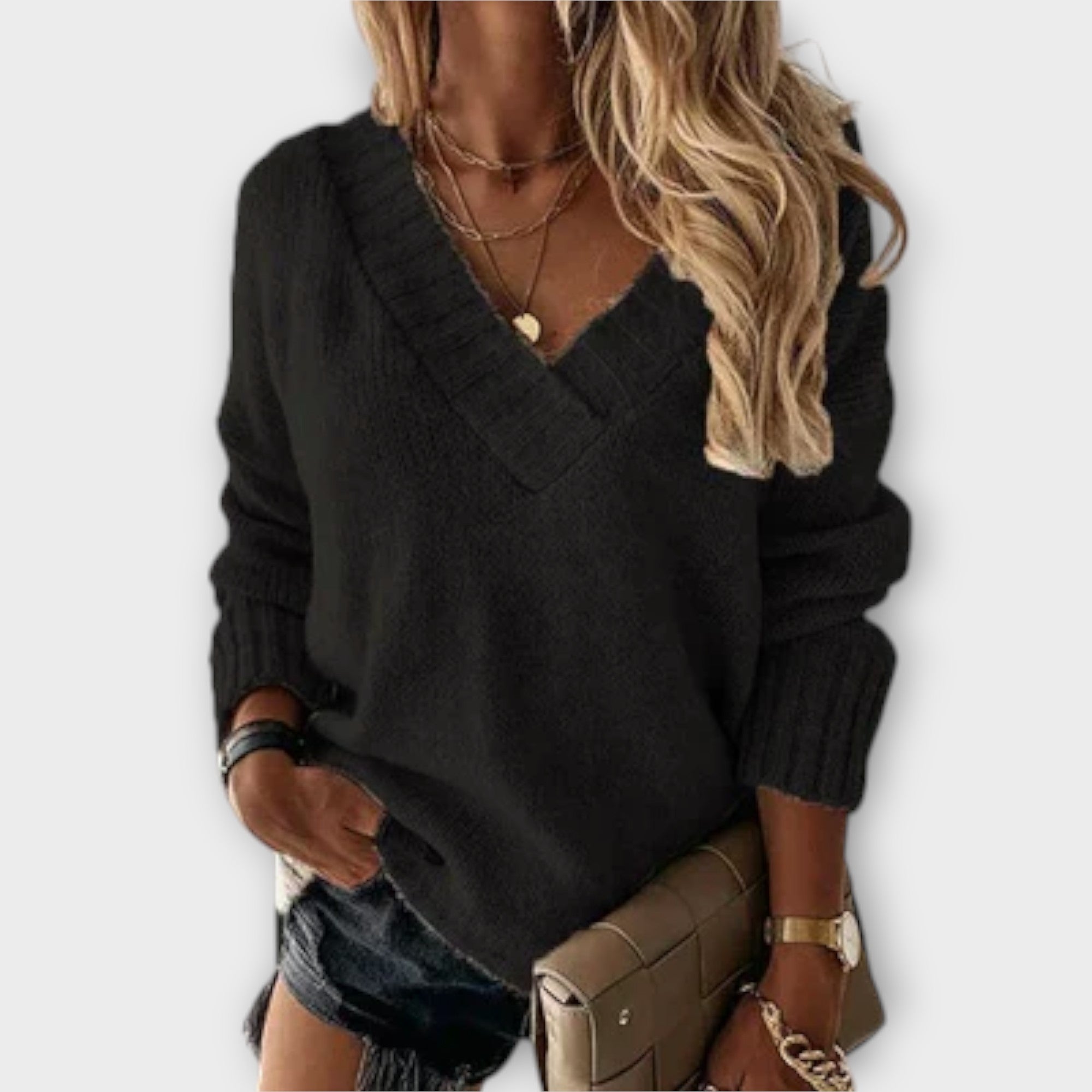 JANE | V-NECK RELAXED-FIT JUMPER