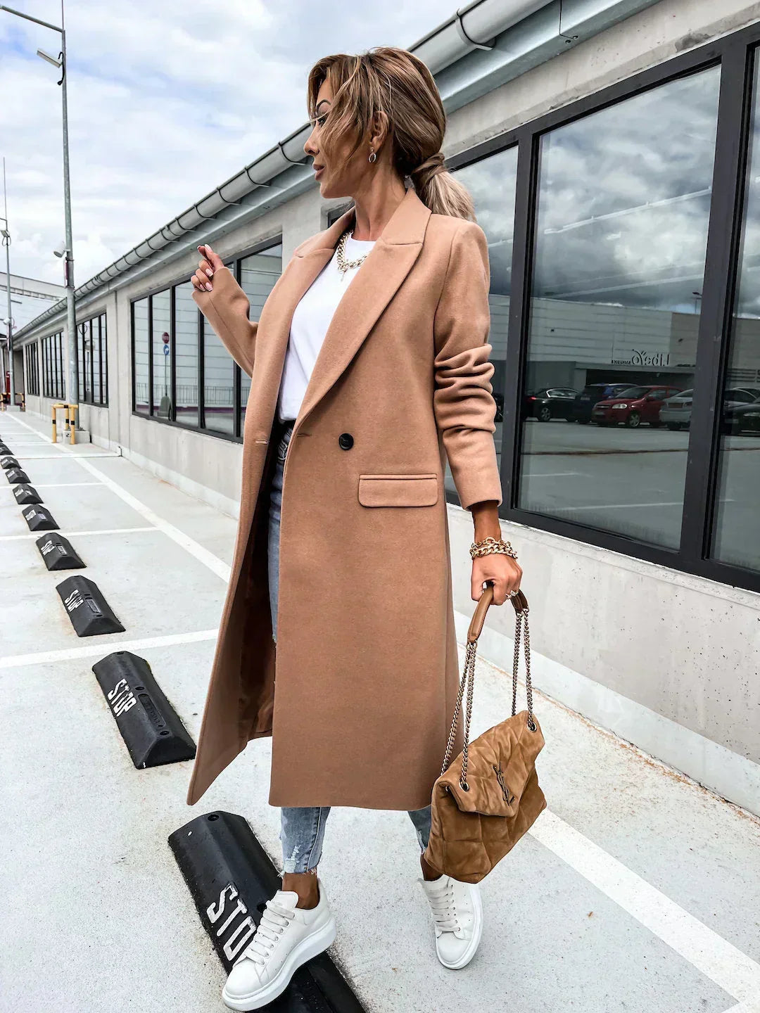 Dalila | Double-Breasted Long Coat