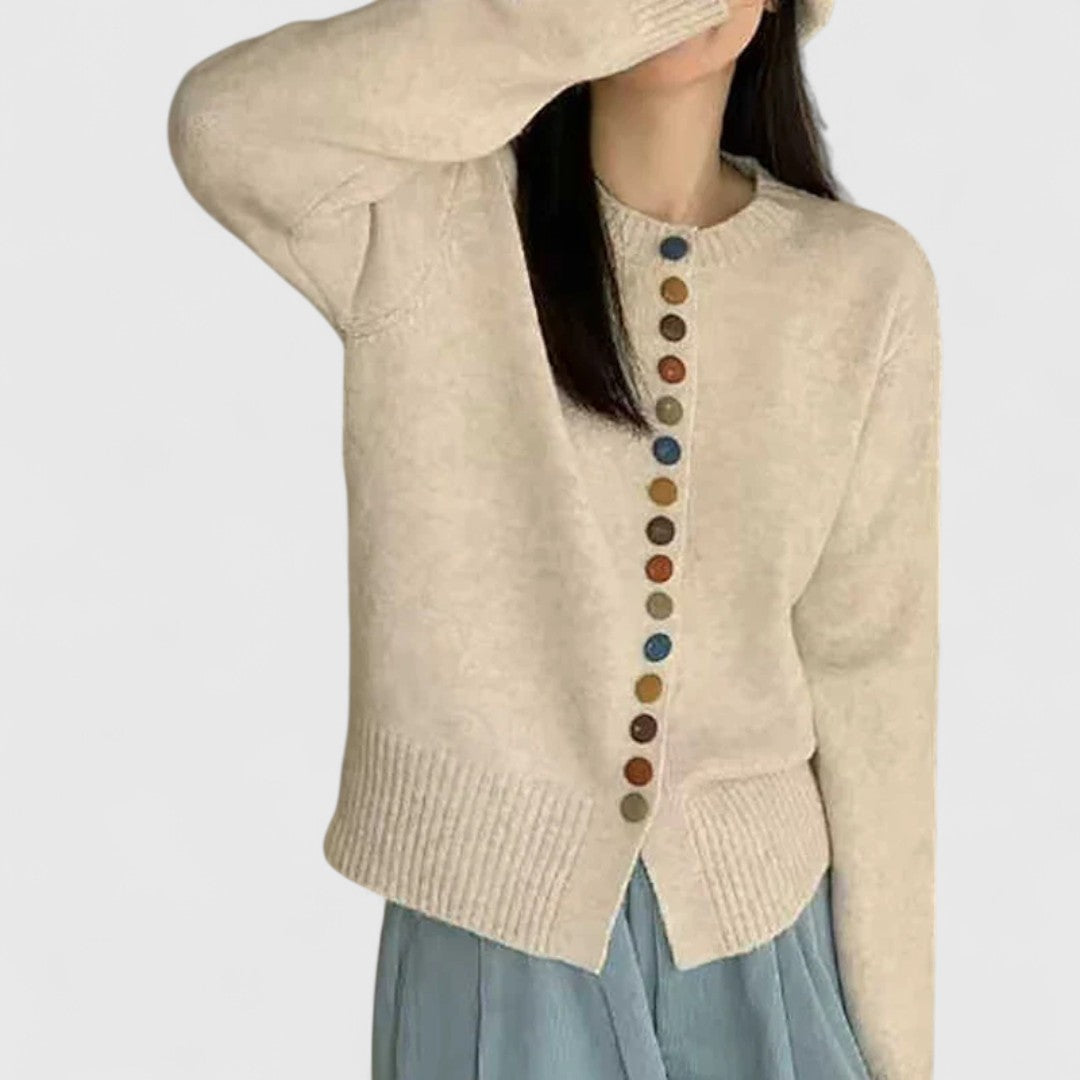 Annice | Multicoloured-Button Cardigan