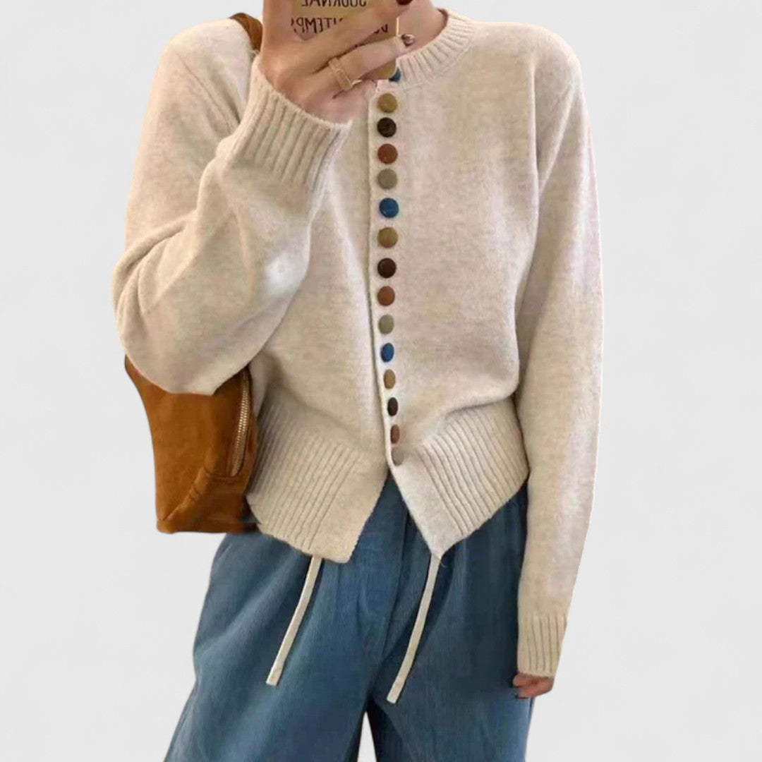 Annice | Multicoloured-Button Cardigan