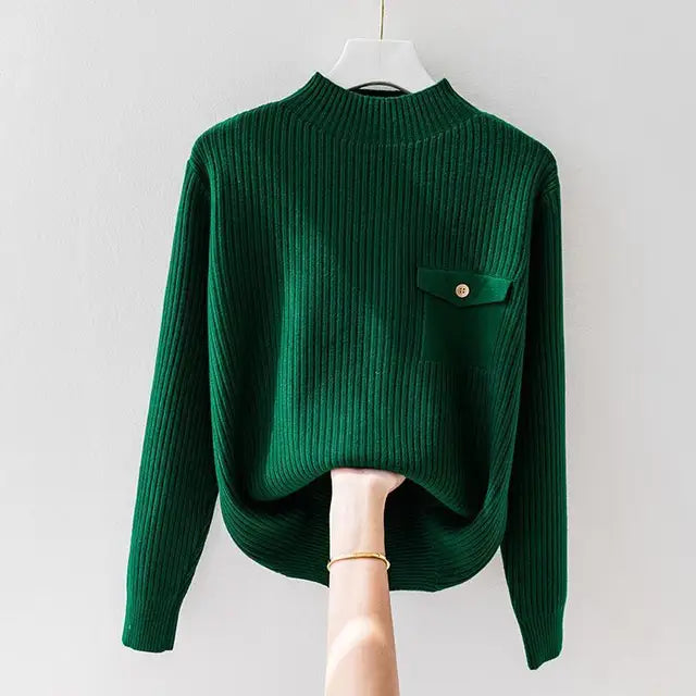 Earlean | Ribbed Pocket Jumper
