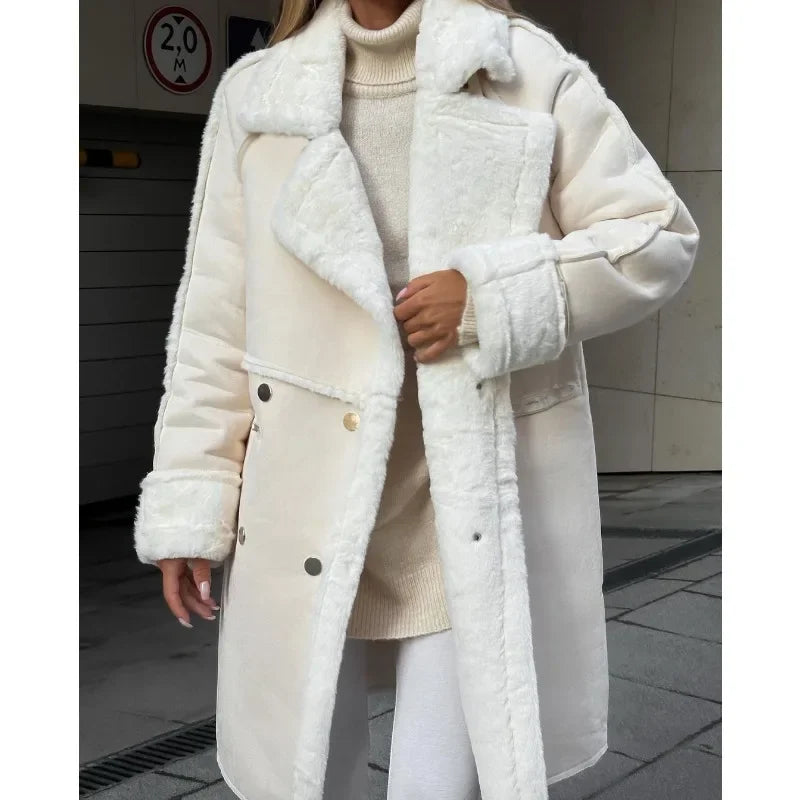 Gigi | Textured Double-Breasted Coat