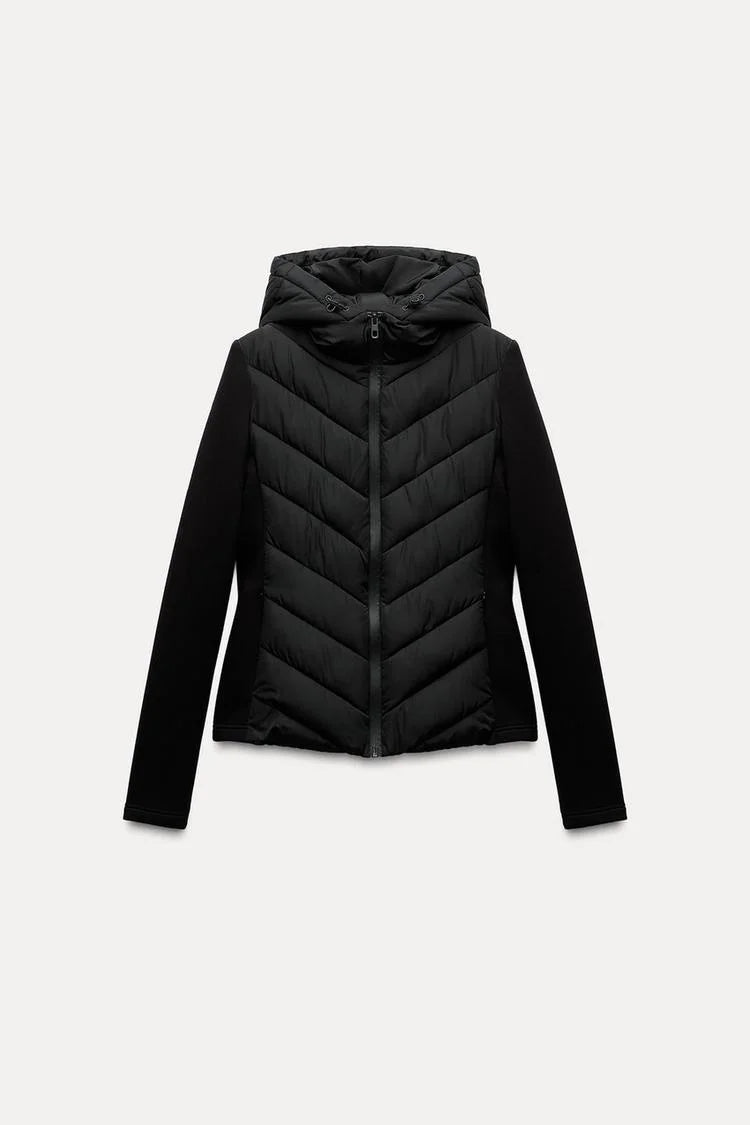 Treva | Chevron-Quilted Hooded Jacket