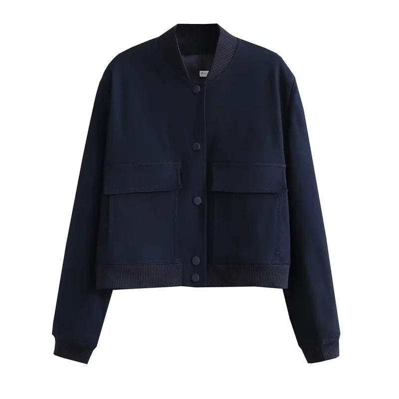 Pam | Cropped Button-Front Jacket
