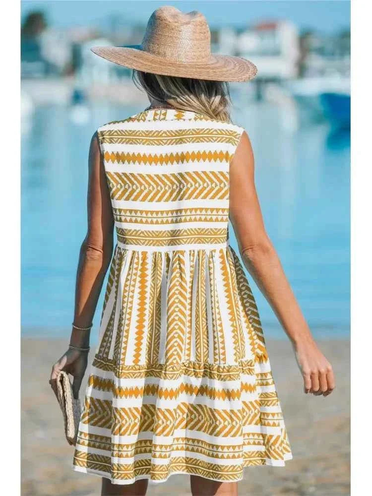 KATRINA | GEOMETRIC A-LINE DRESS