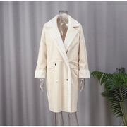 Gigi | Textured Double-Breasted Coat