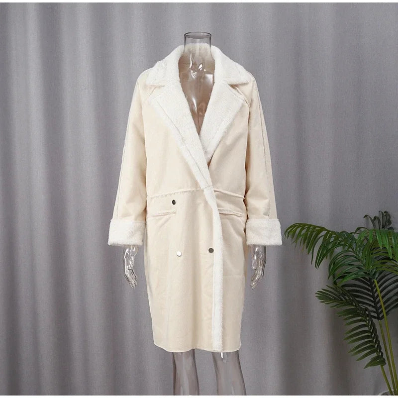 Gigi | Textured Double-Breasted Coat