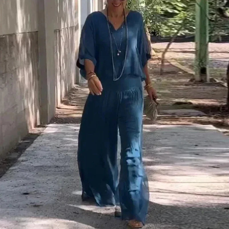 JONAH | V-NECK FLOWING CO-ORD SET