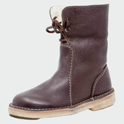 Waterproof Leather Mens Boots With Woollen Lining