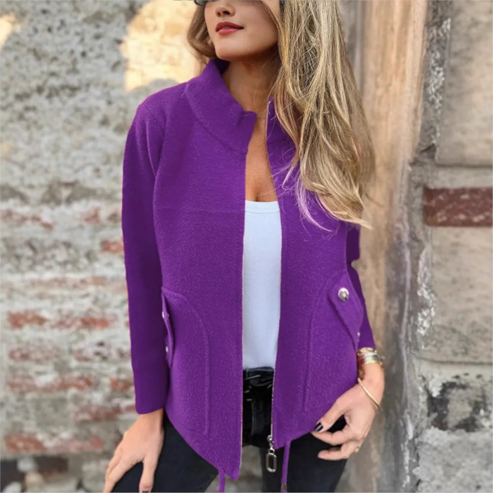 Angie | High-Collar Zip Jacket
