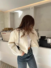 Pam | Cropped Button-Front Jacket