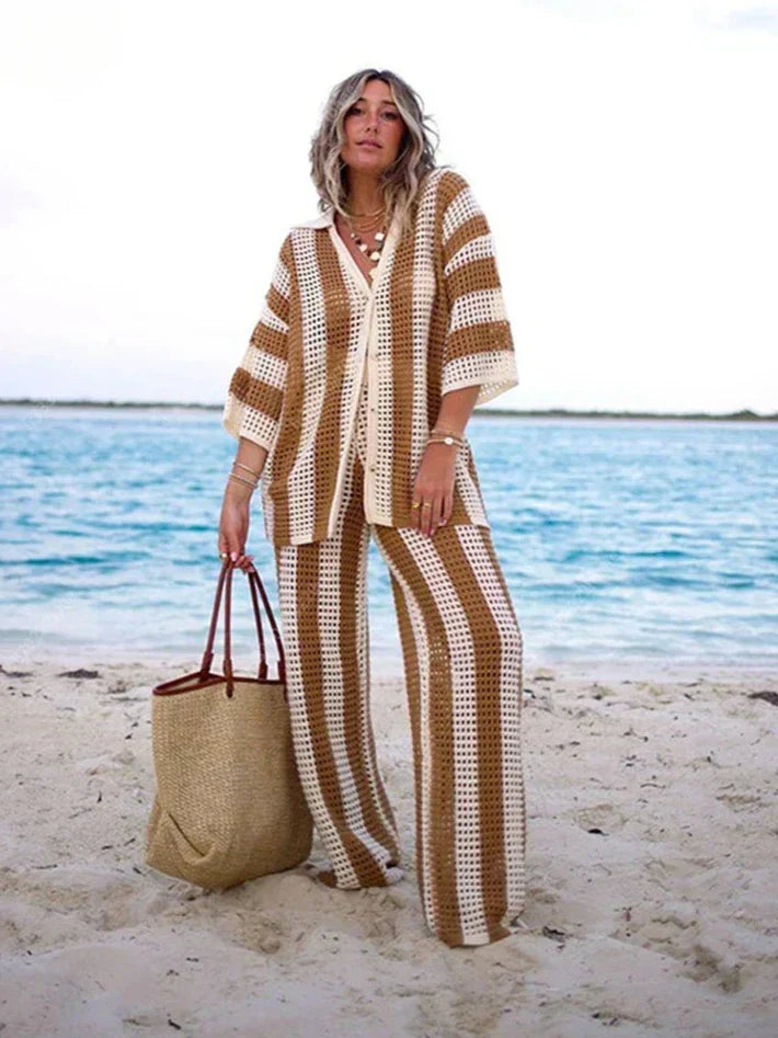 EVERLY | STRIPED LIGHTWEIGHT CO-ORD SET