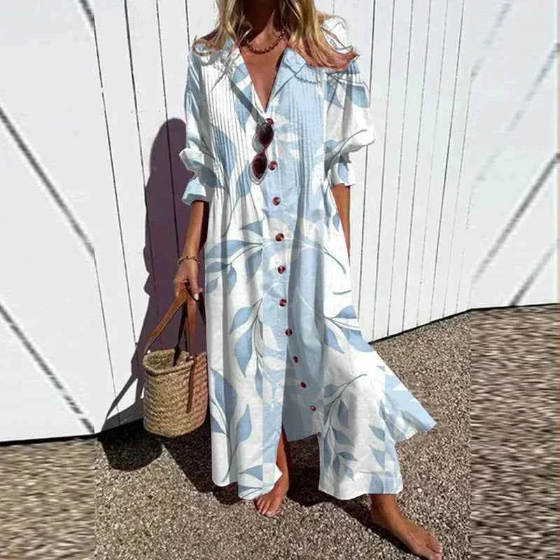MARISSA | PRINTED BUTTON-FRONT DRESS