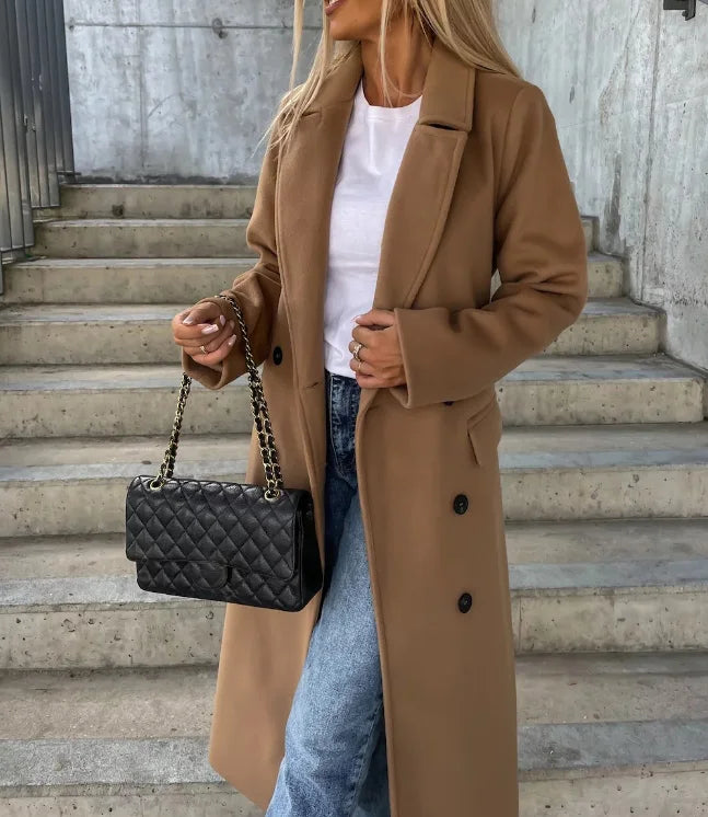 Becca | Double-Breasted Long Coat