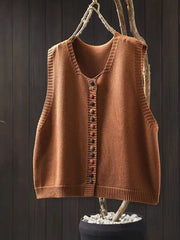 Yuridia | Button-Front Knit Vest