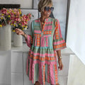 DELYTH | V-NECK VINTAGE DRESS