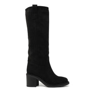 Florentine high block-heel boots in black