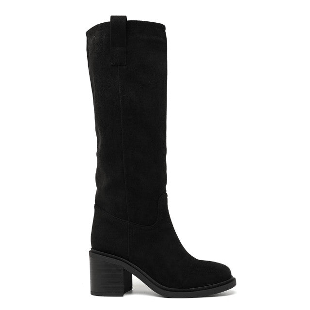 Florentine high block-heel boots in black