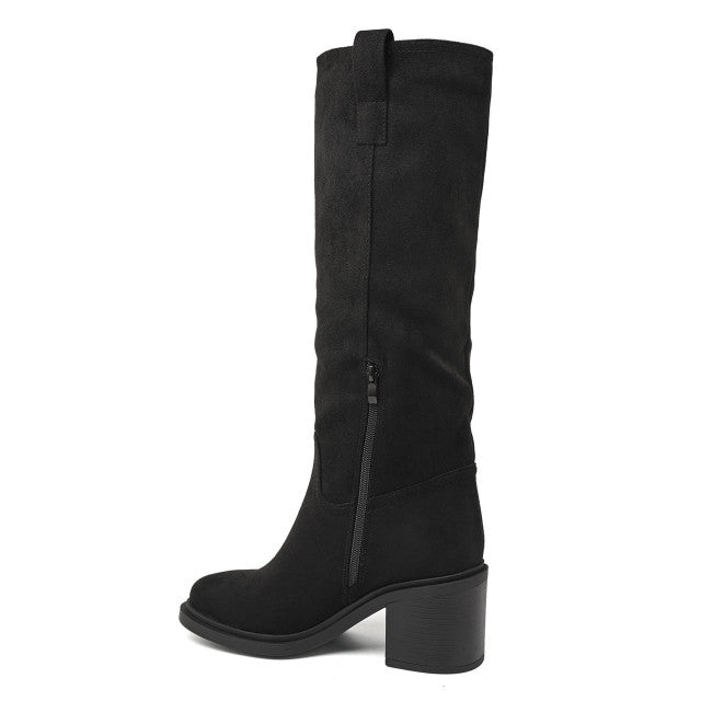 Florentine high block-heel boots in black